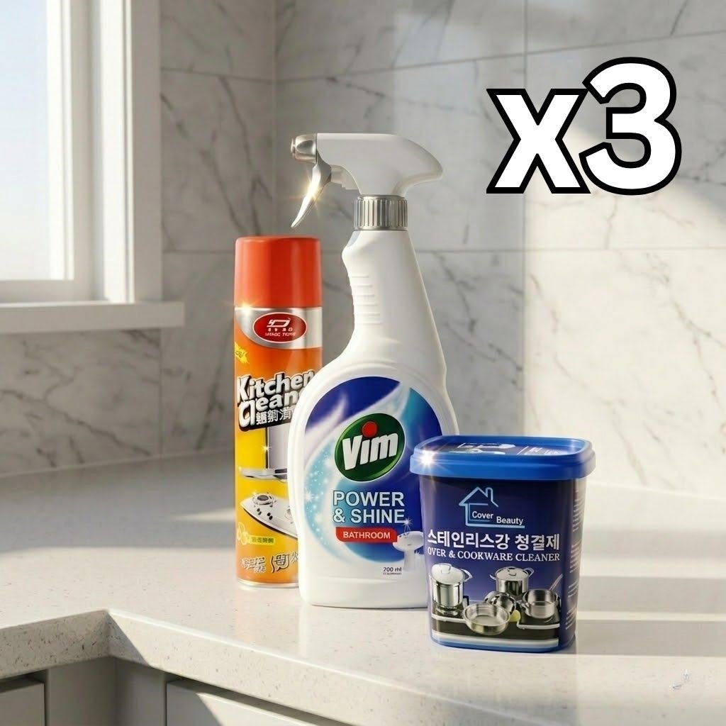 3 Sets of Cleaning Equipment